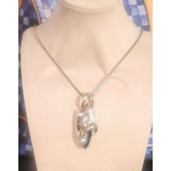 Givenchy 1978 Abstract Silver Necklace - Picture 1 of 7
